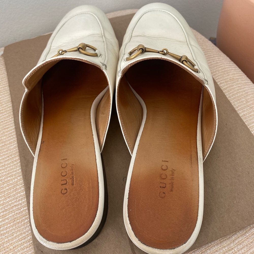 Gucci Princetown Loafers in White Leather